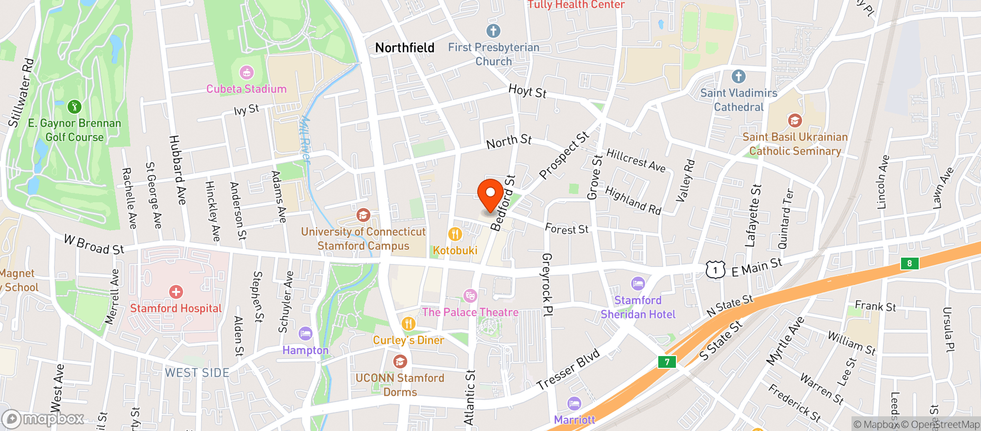 Map showing Brickhouse Bar & Grill