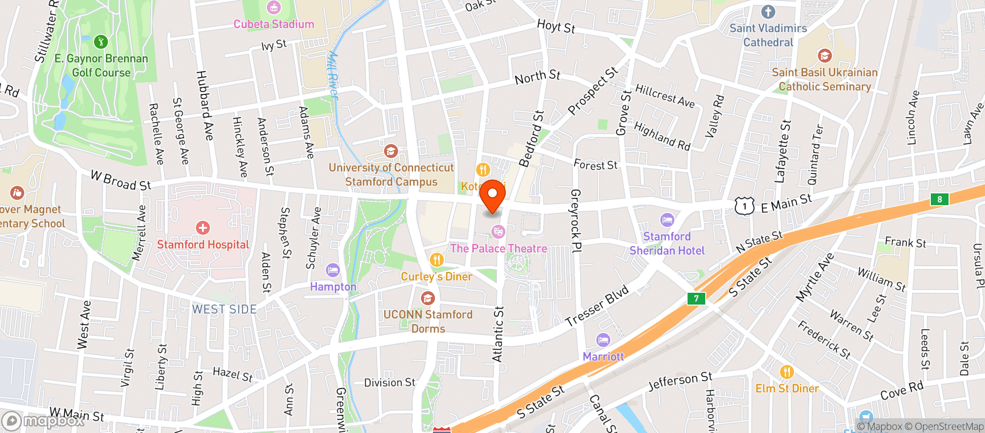 Map showing Residence Inn #stfrd