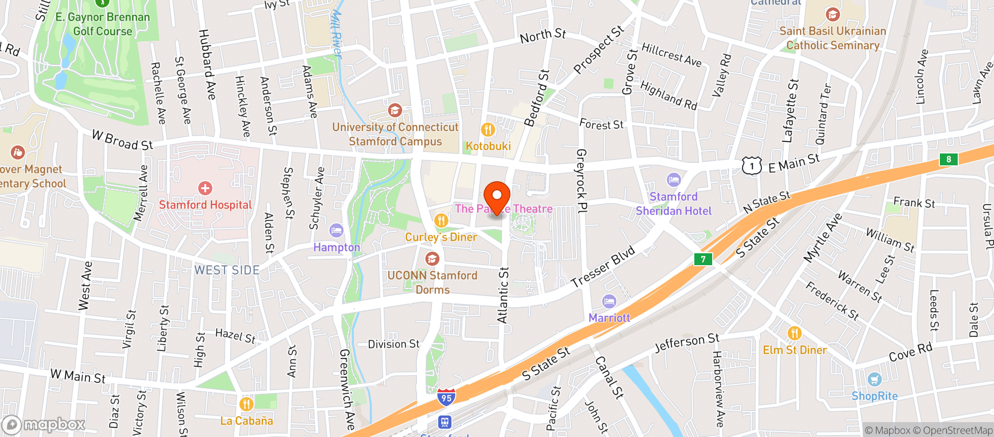 Map showing The Palms