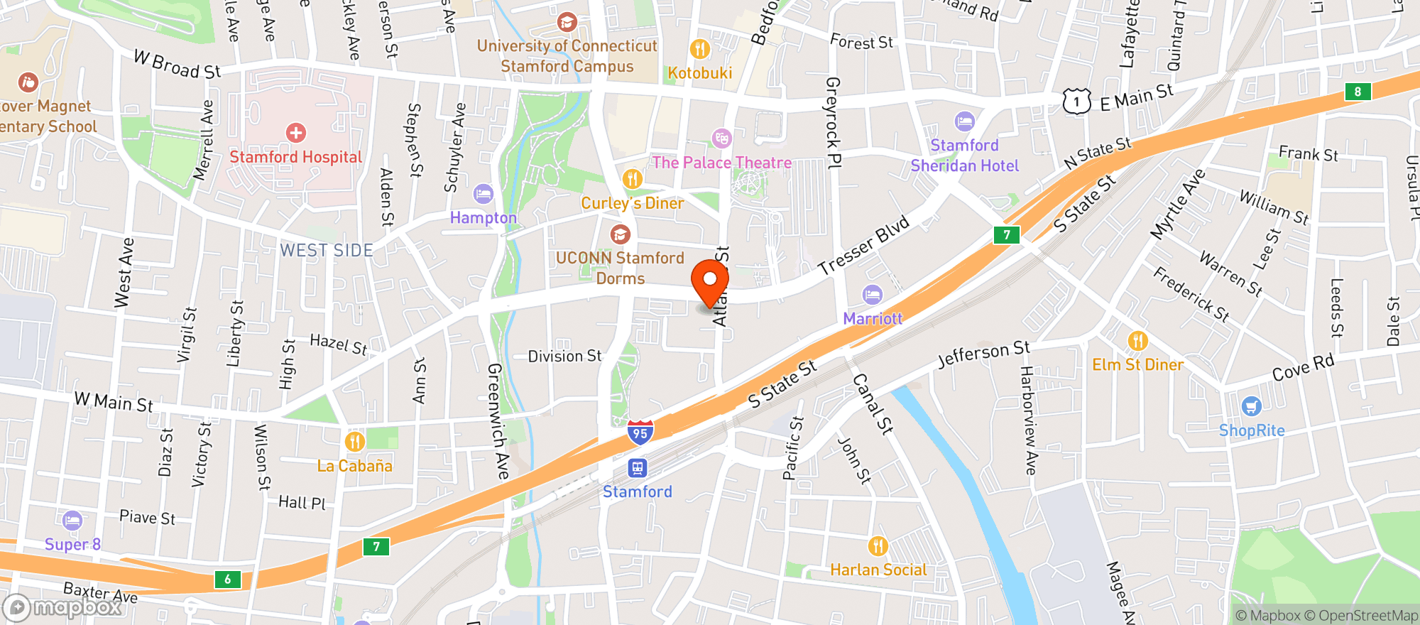 Map showing Golf Lounge