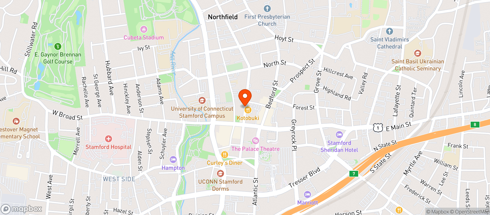 Map showing Cantina Mexicana