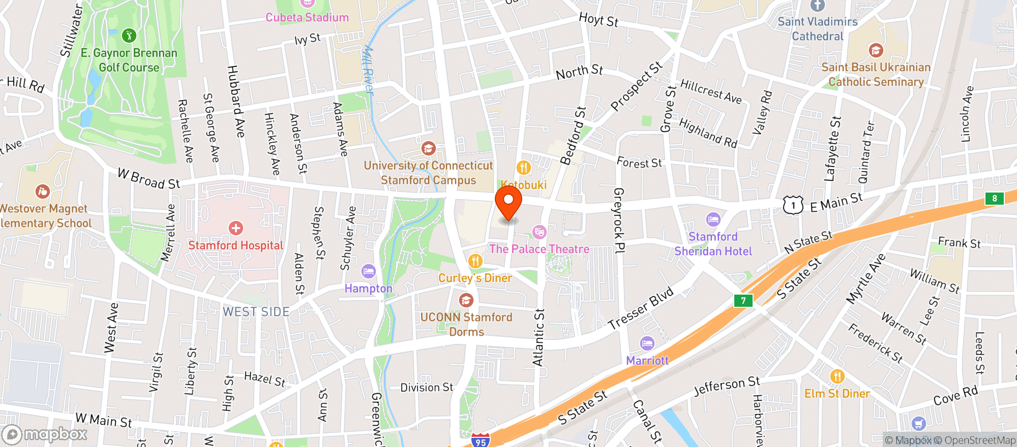 Map showing Flinders Lane