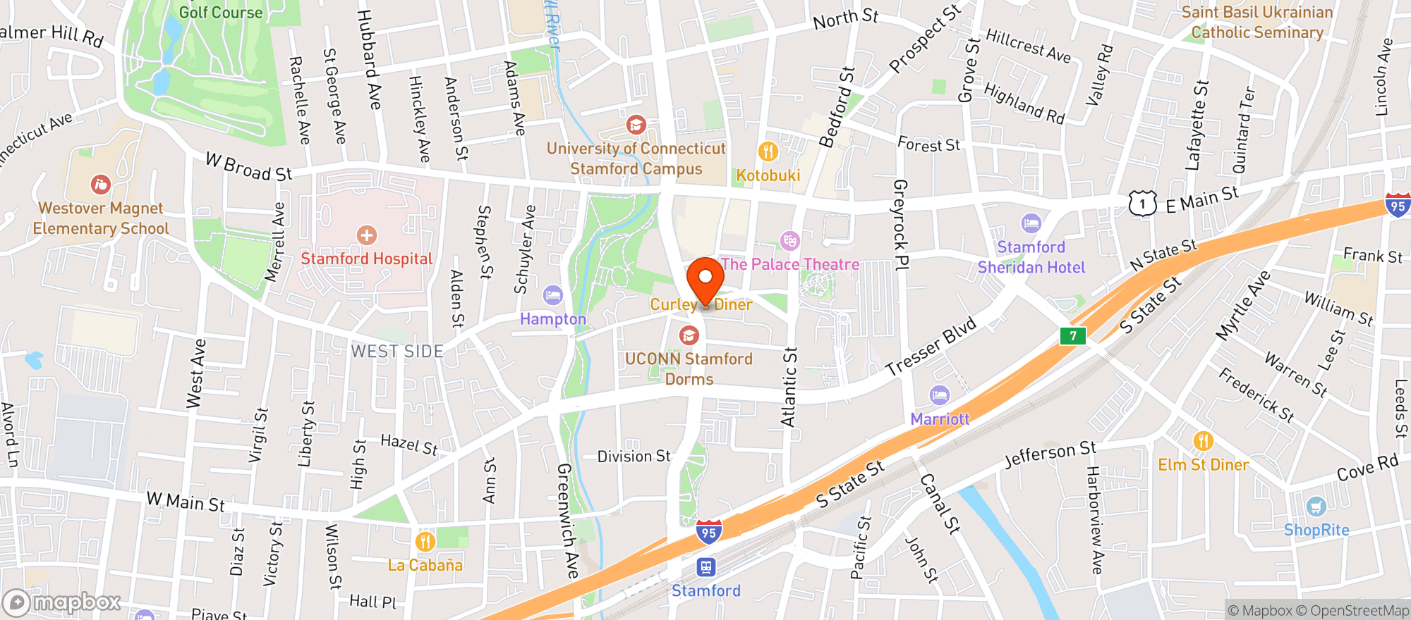 Map showing Tiernans Bar & Restaurant