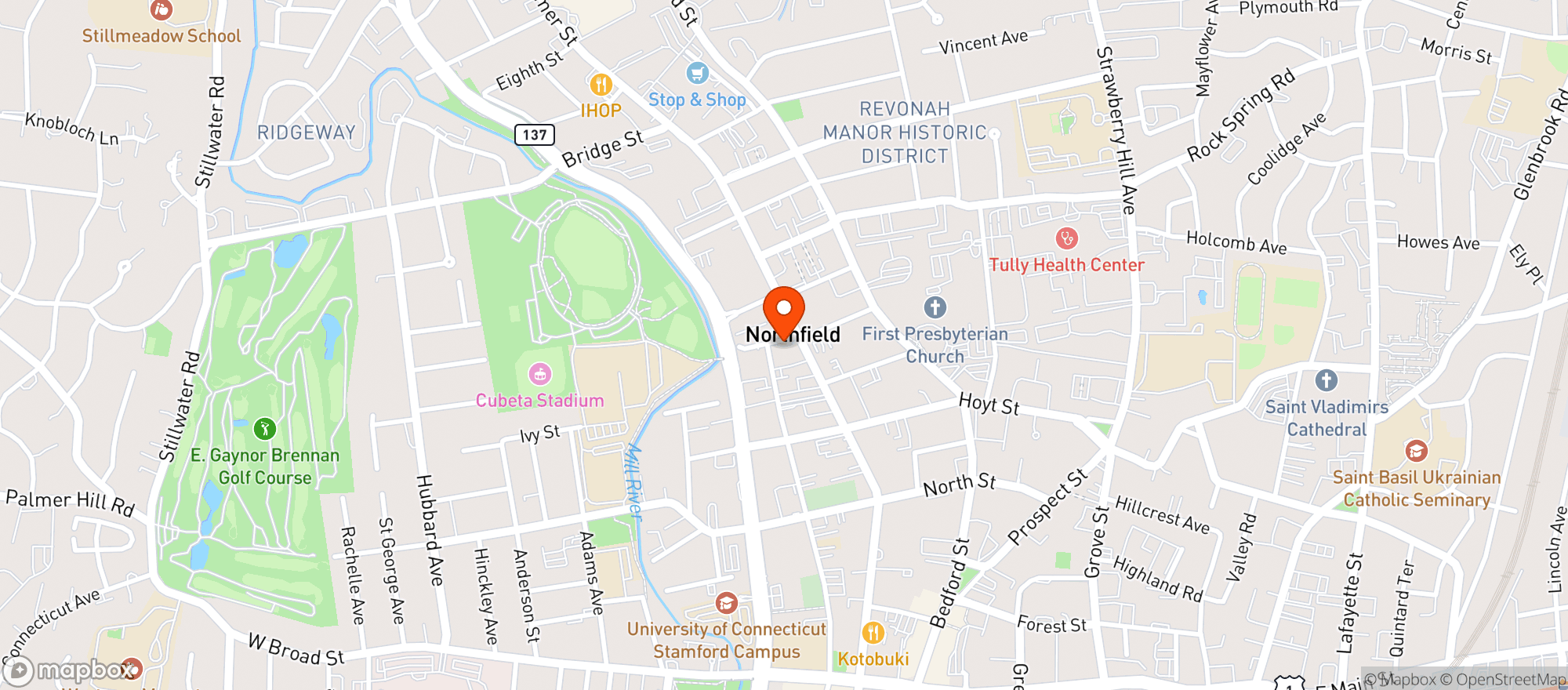 Map showing Caseys Tavern