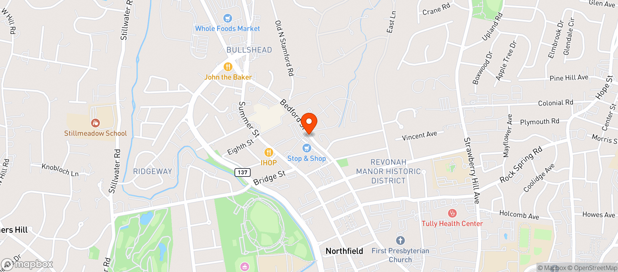 Map showing Stop & Shop