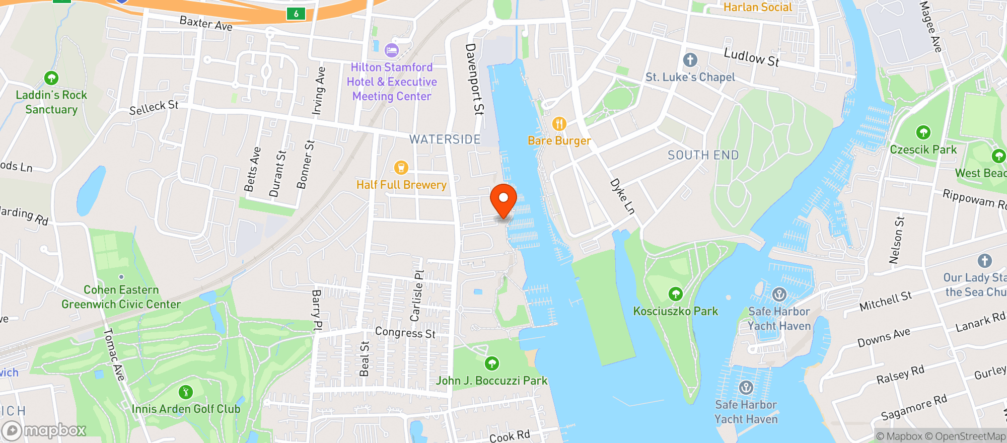 Map showing Prime Stamford