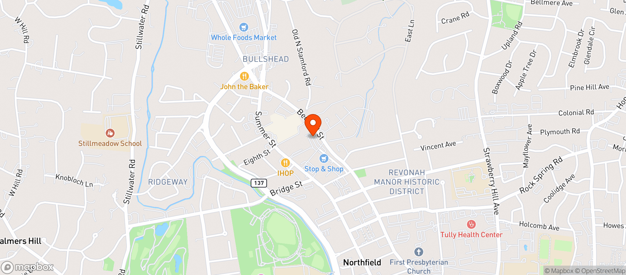 Map showing Bevmax Ridgeway (Stamford)