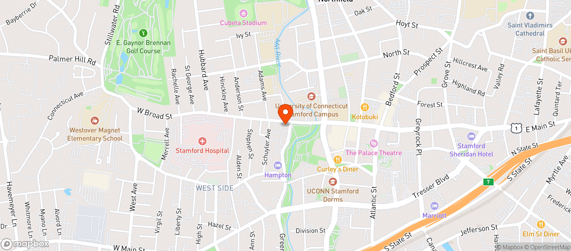 Map showing Broad Street Shell