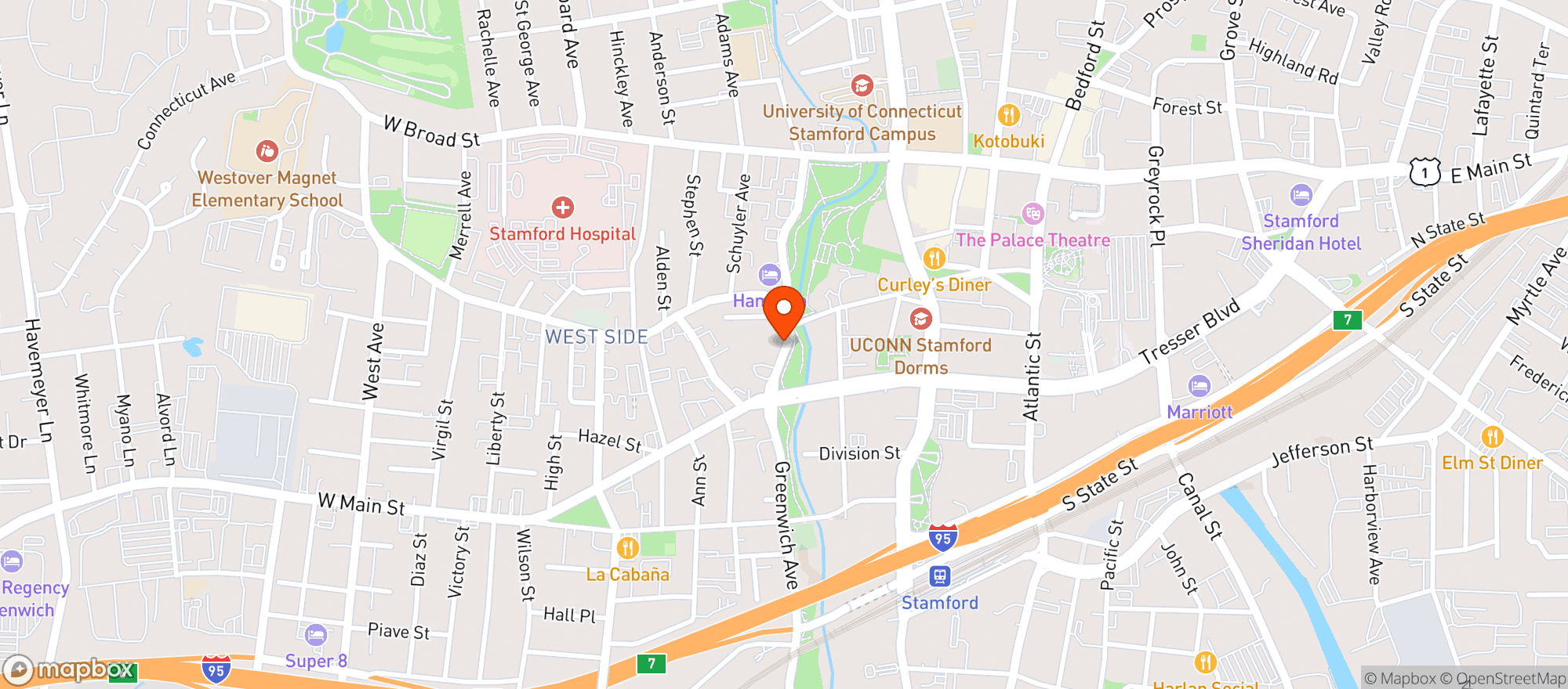 Map showing San Miguel Mini Market