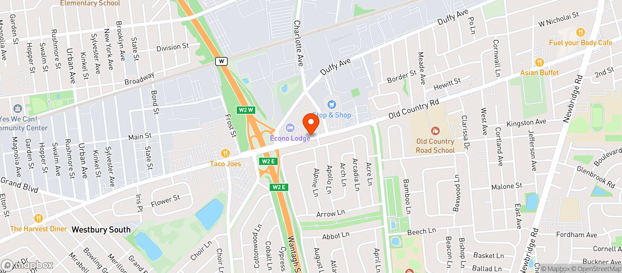 Map showing Stop & Shop - 0559 - Hicksville