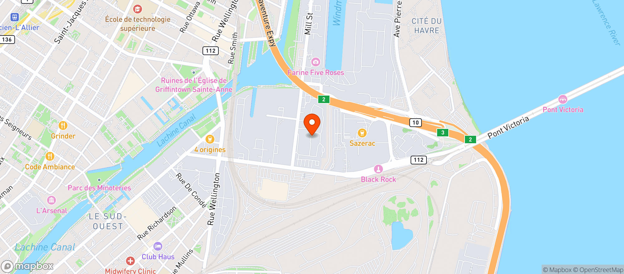 Map showing Marche Oda Outremont