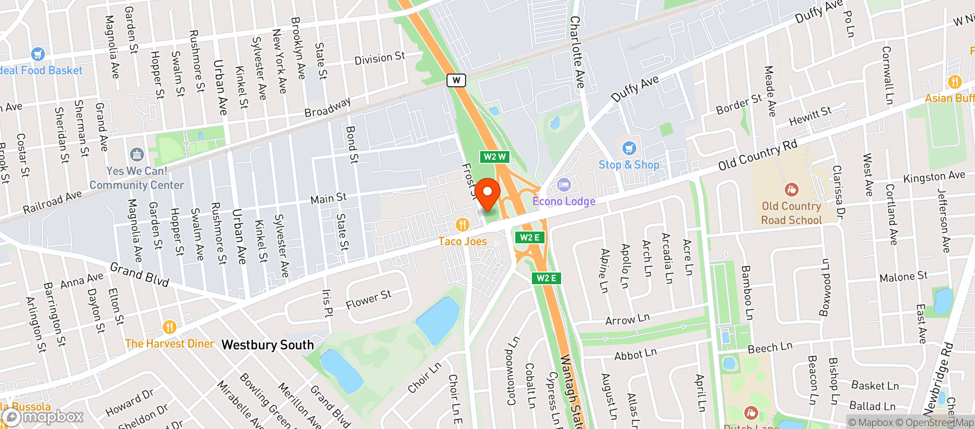 Map showing Lawson Fine Foods
