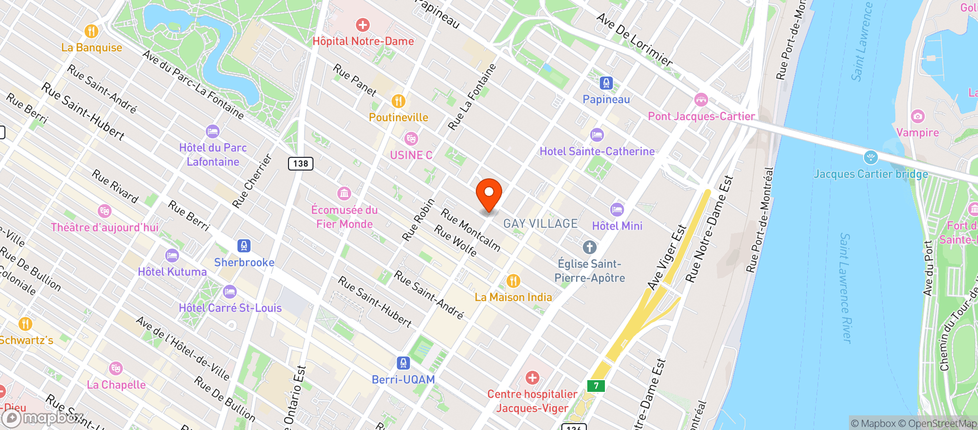 Map showing Gourmet Frutti