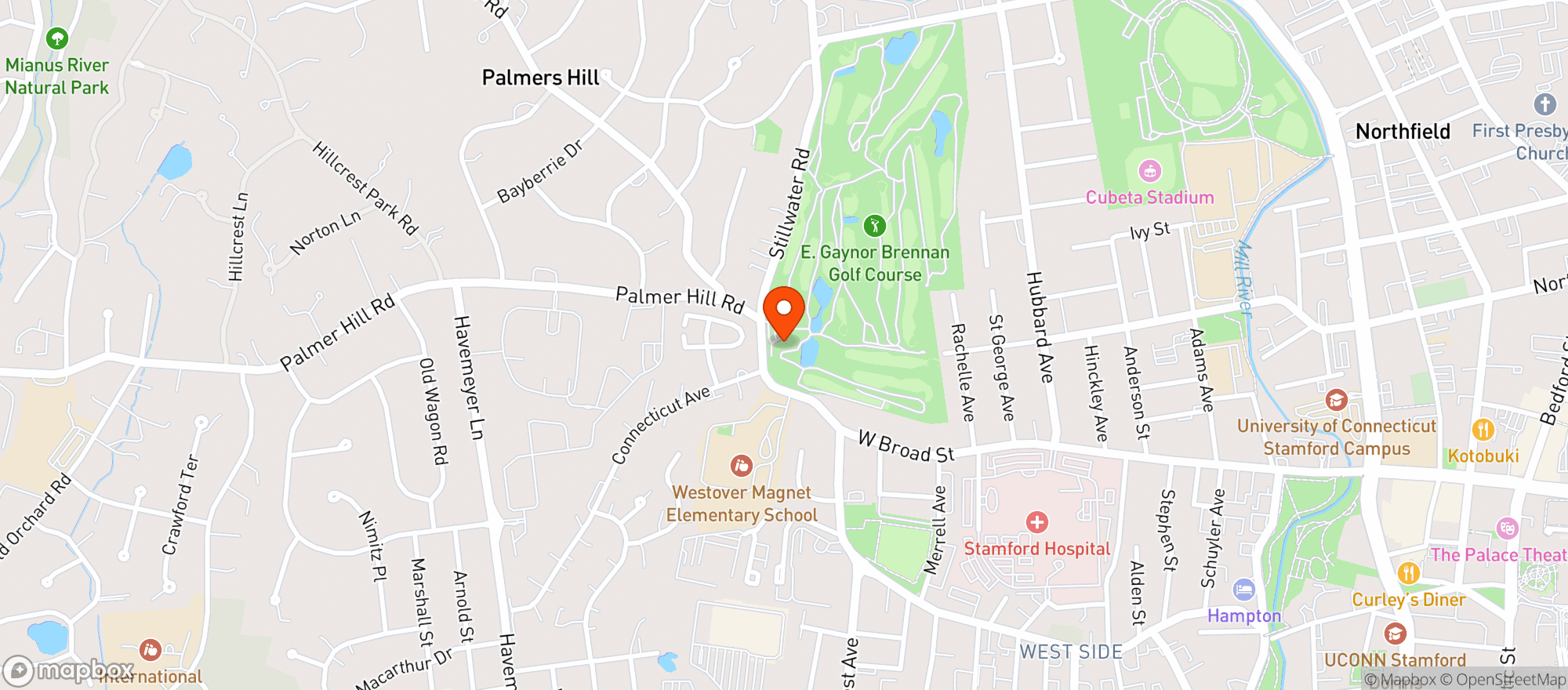 Map showing Zody S 19th Hole