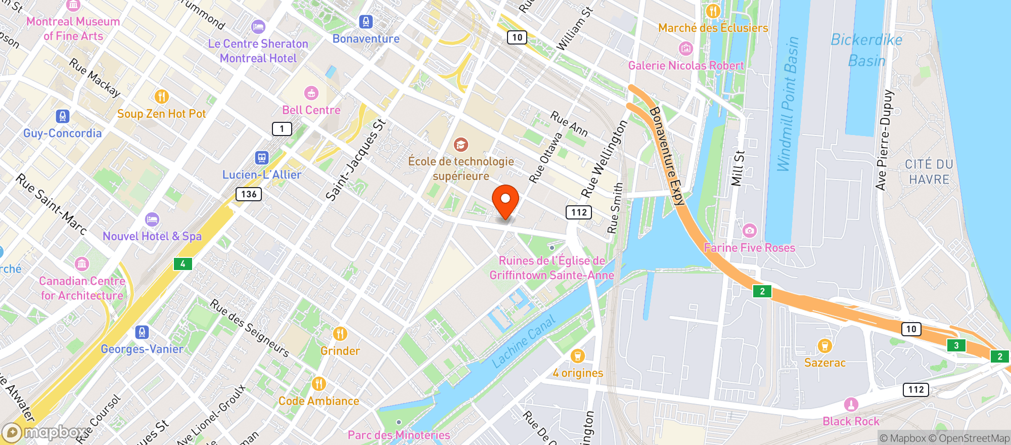 Map showing Depanneur  Griffintown