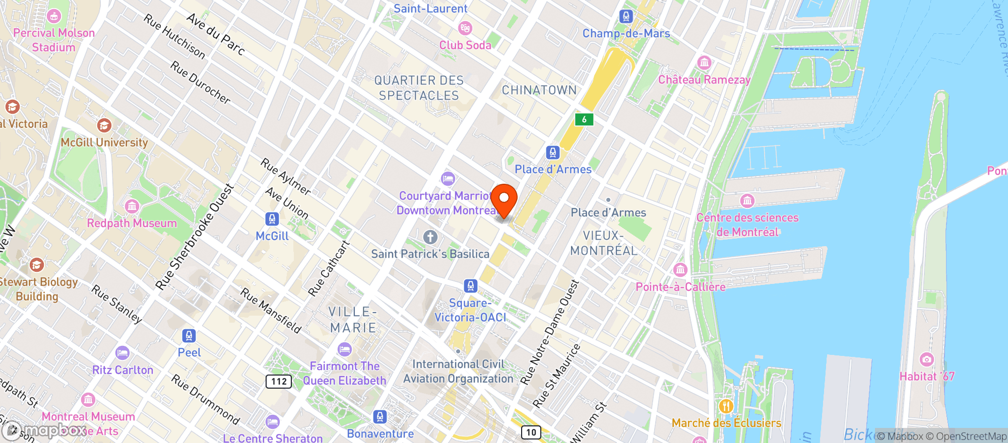 Map showing Avril Montréal Humaniti