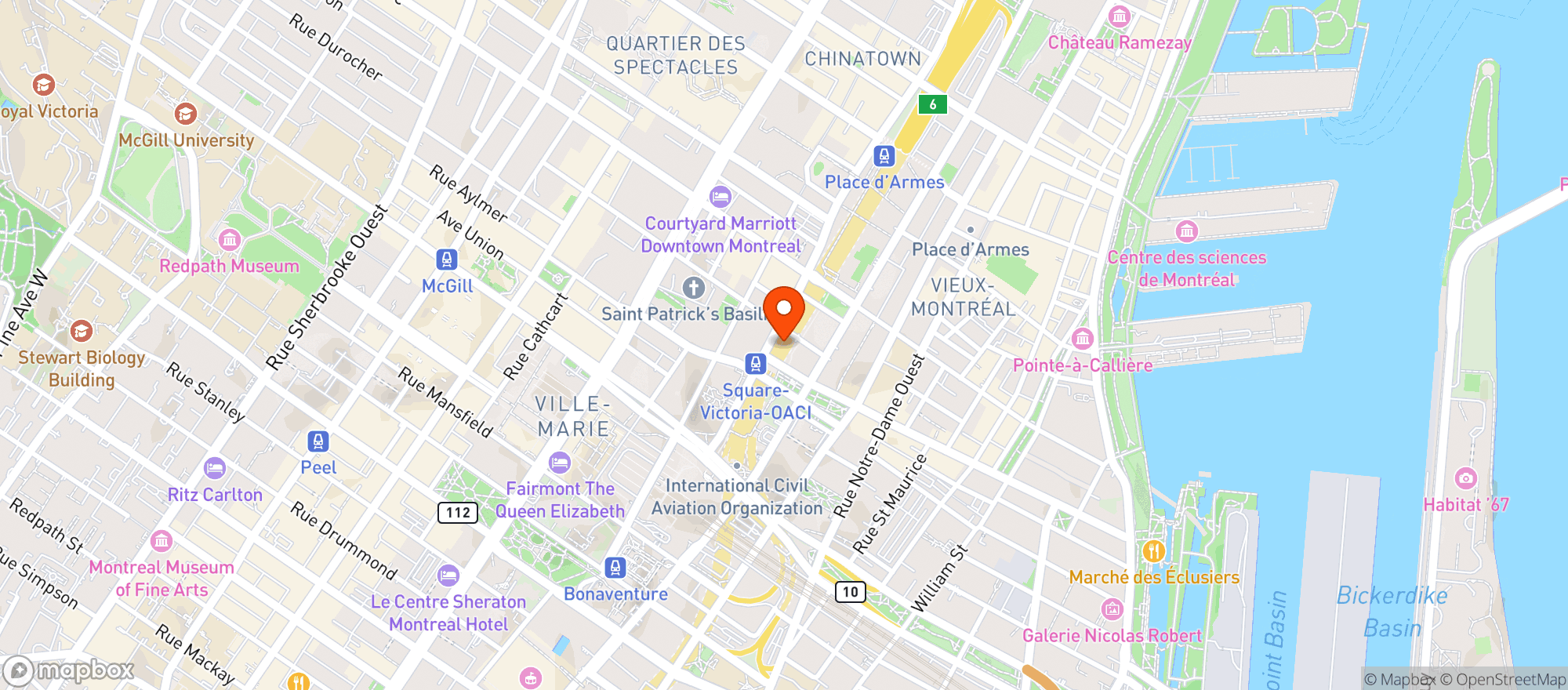 Map showing Moishes