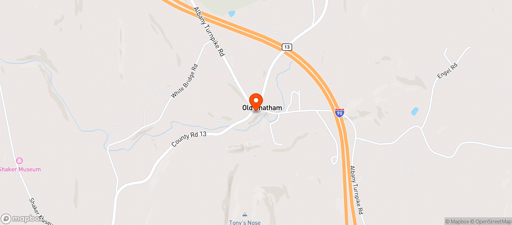 Map showing Old Chatham Country Store