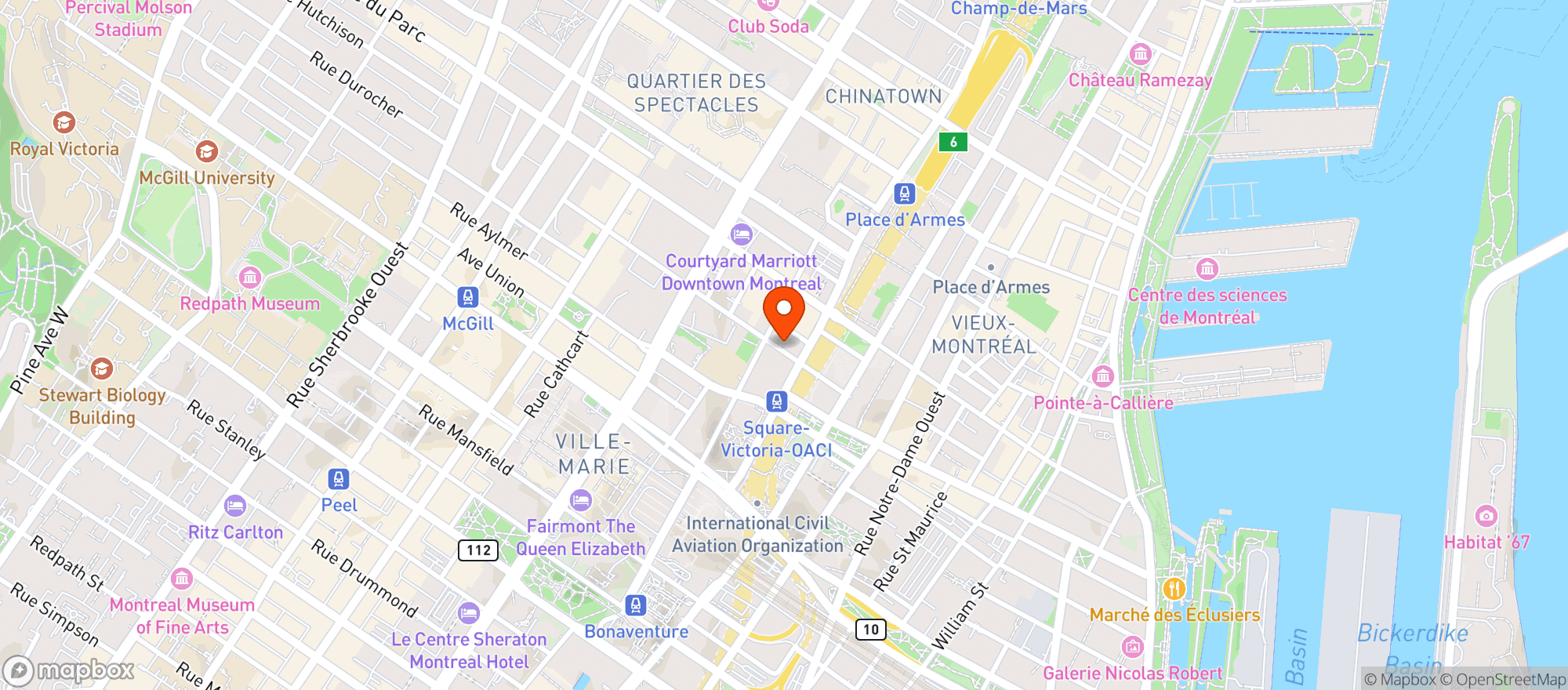 Map showing Google