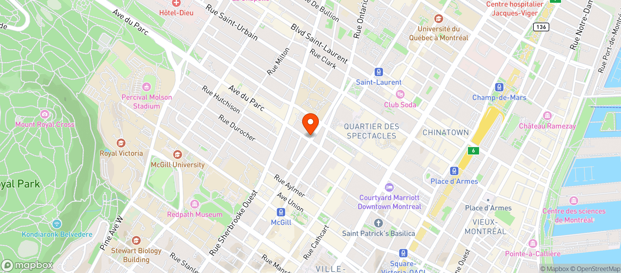 Map showing Depanneur Fuji
