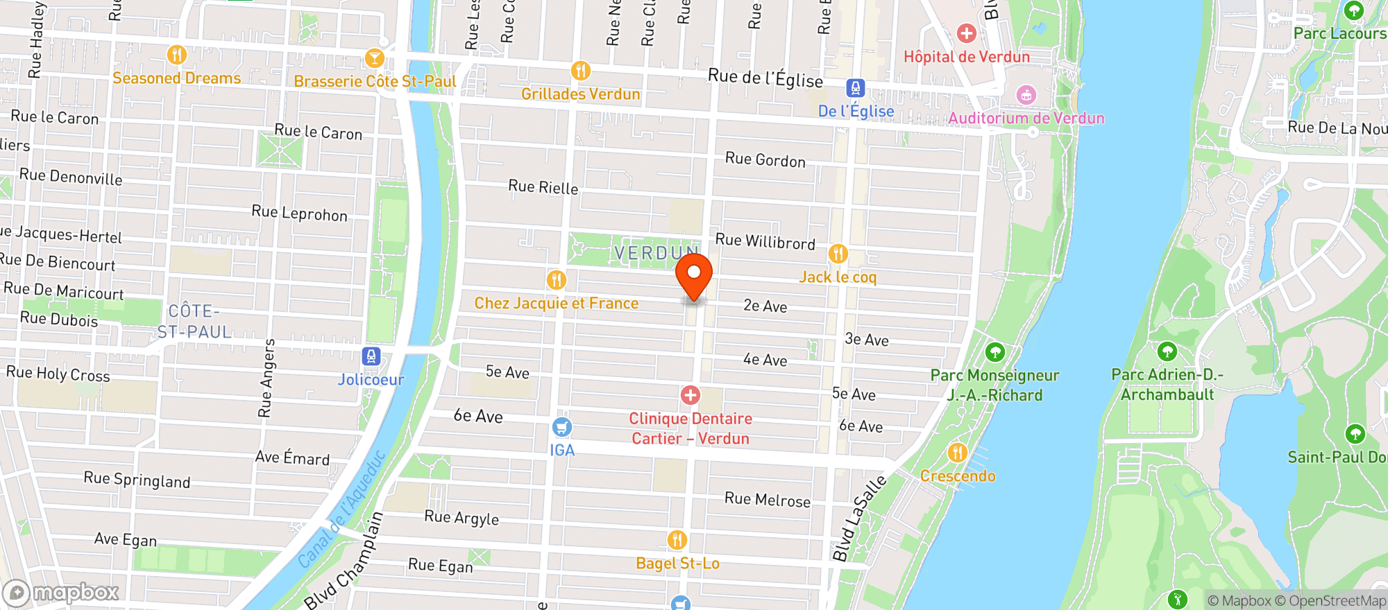 Map showing Fruiterie la cueillette