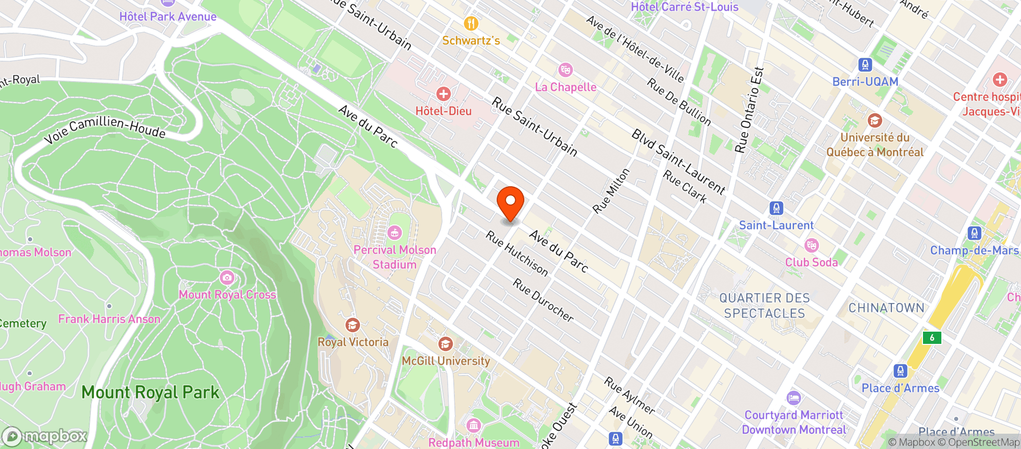 Map showing Super Depanneur