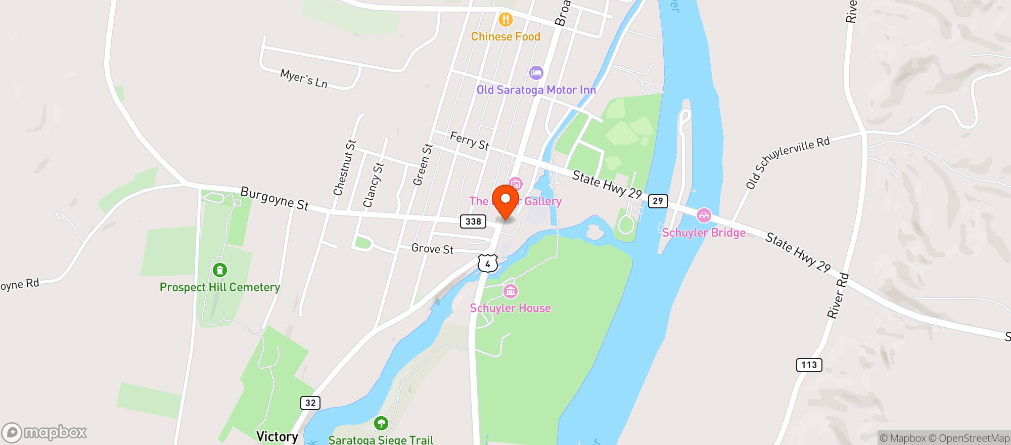 Map showing BYRONS VILLAGE MARKET
