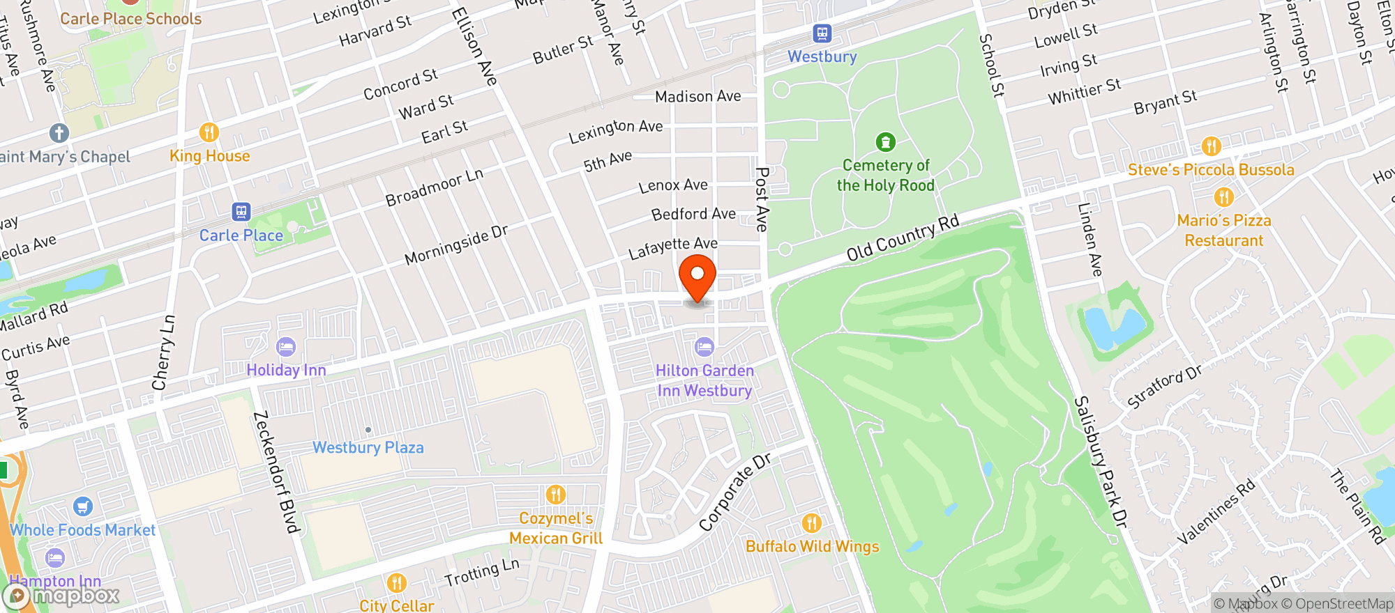 Map showing 7 Leaf Clover West Bury