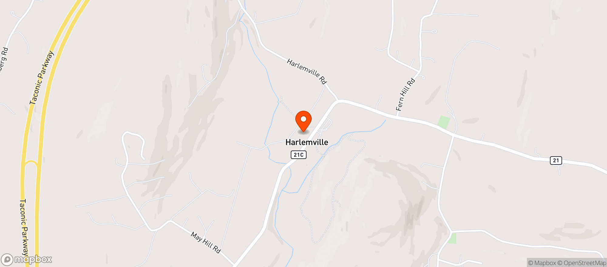 Map showing Hawthorne Valley Farm