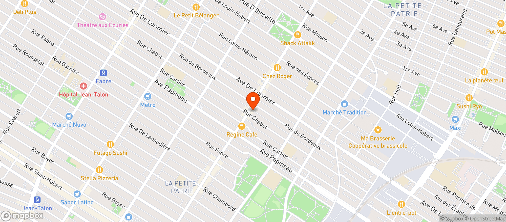 Map showing Epicerie Les Emplettes