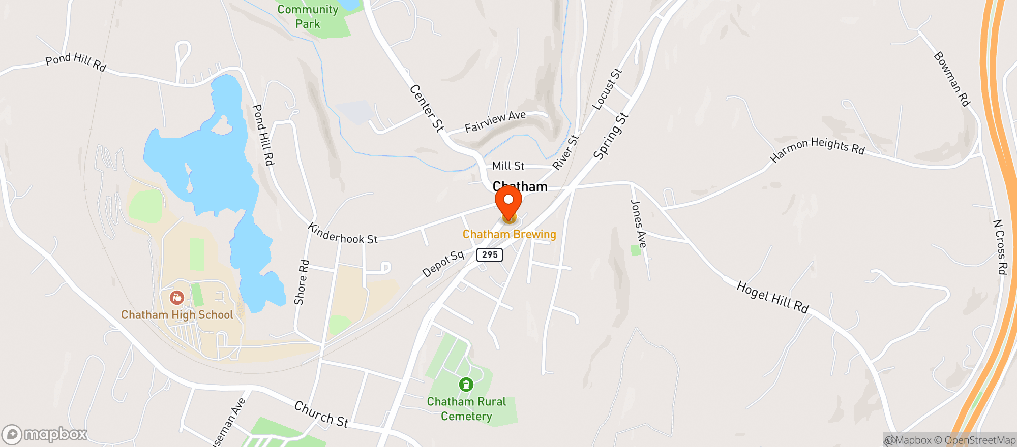 Map showing Chatham Wine & Liquor