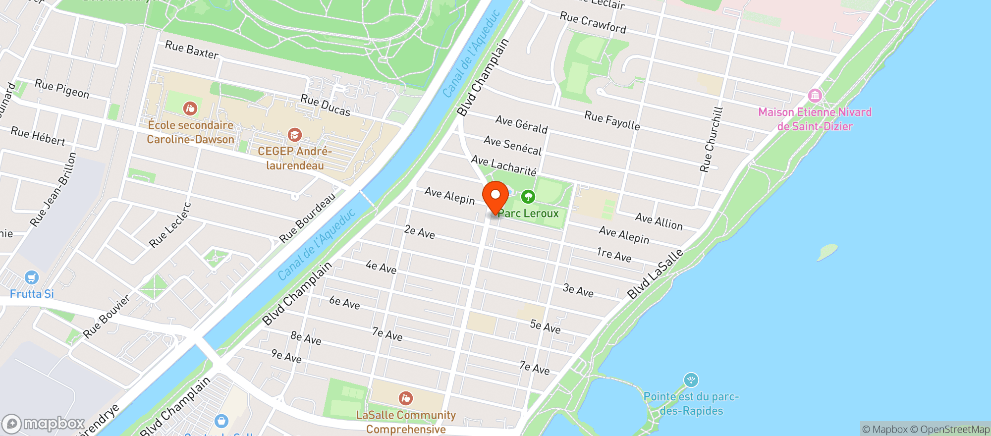 Map showing Les Délices D'ici 9437-3107 QC