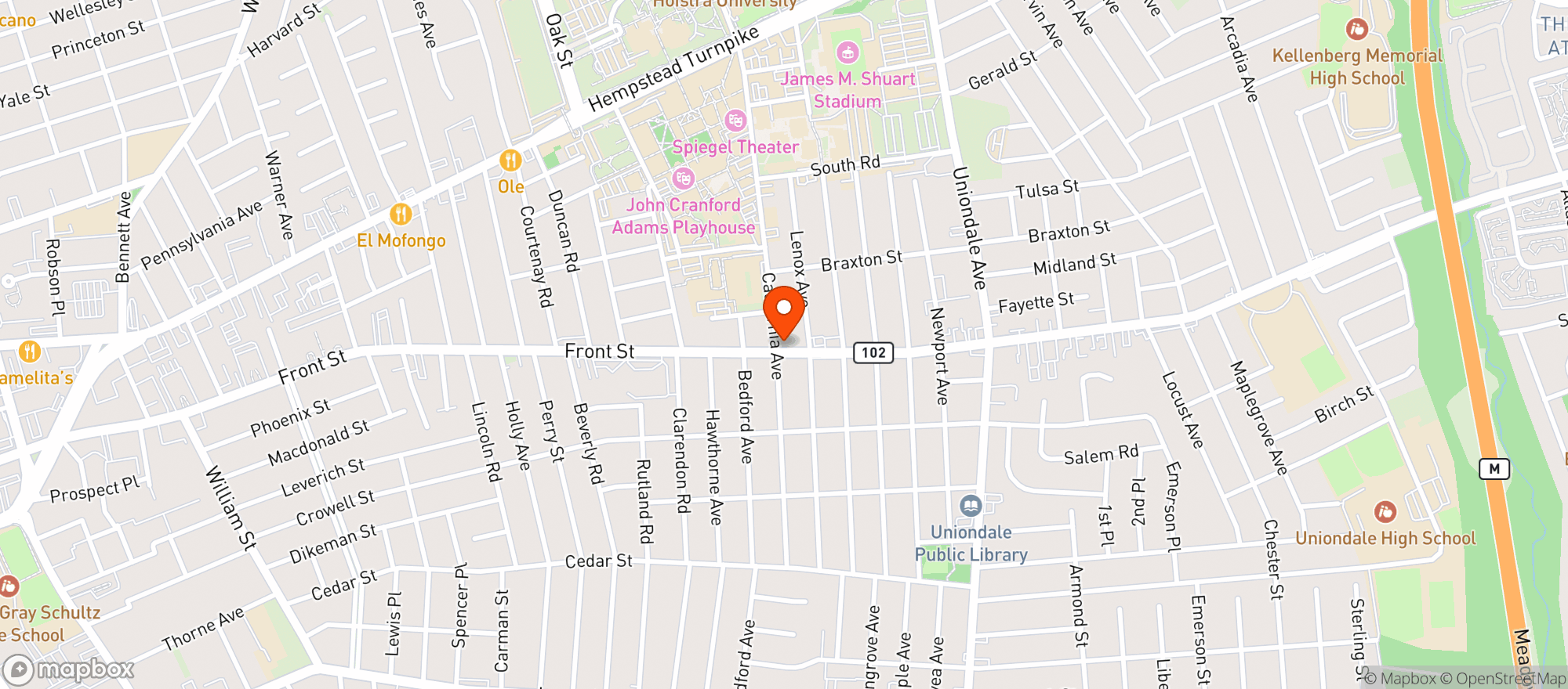 Map showing Stew Leonards East Meadow