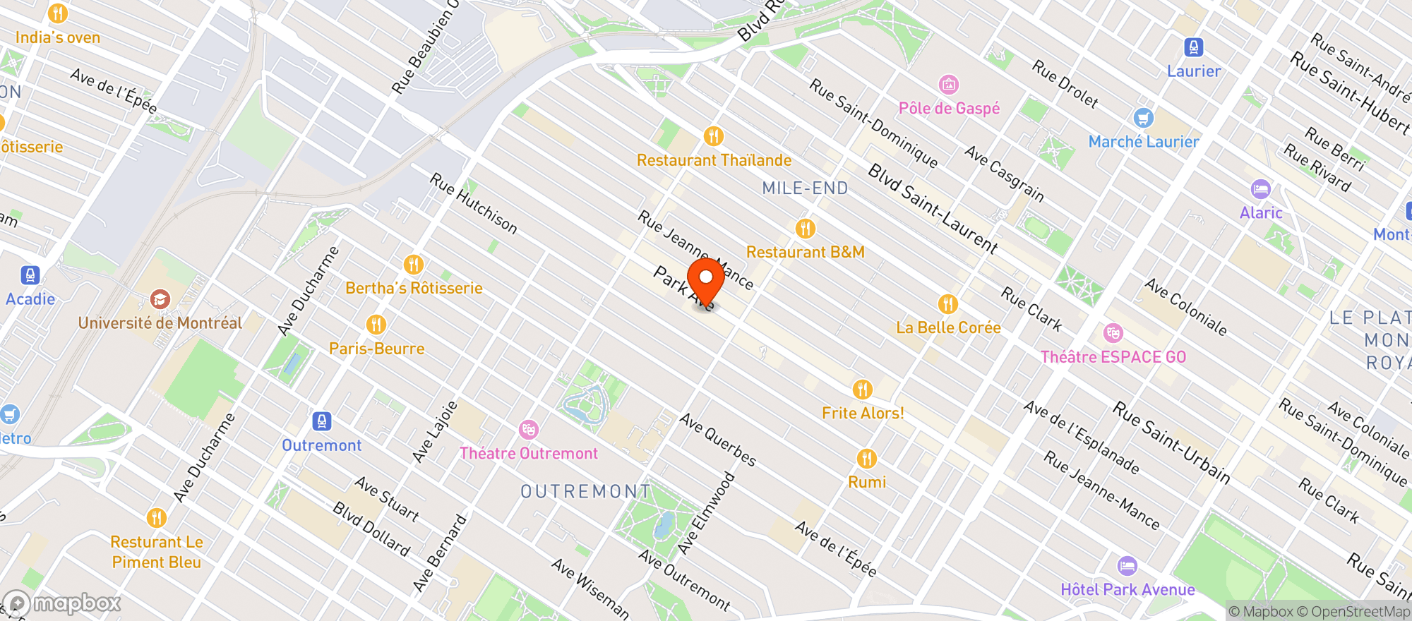 Map showing Supermarché Mile-End