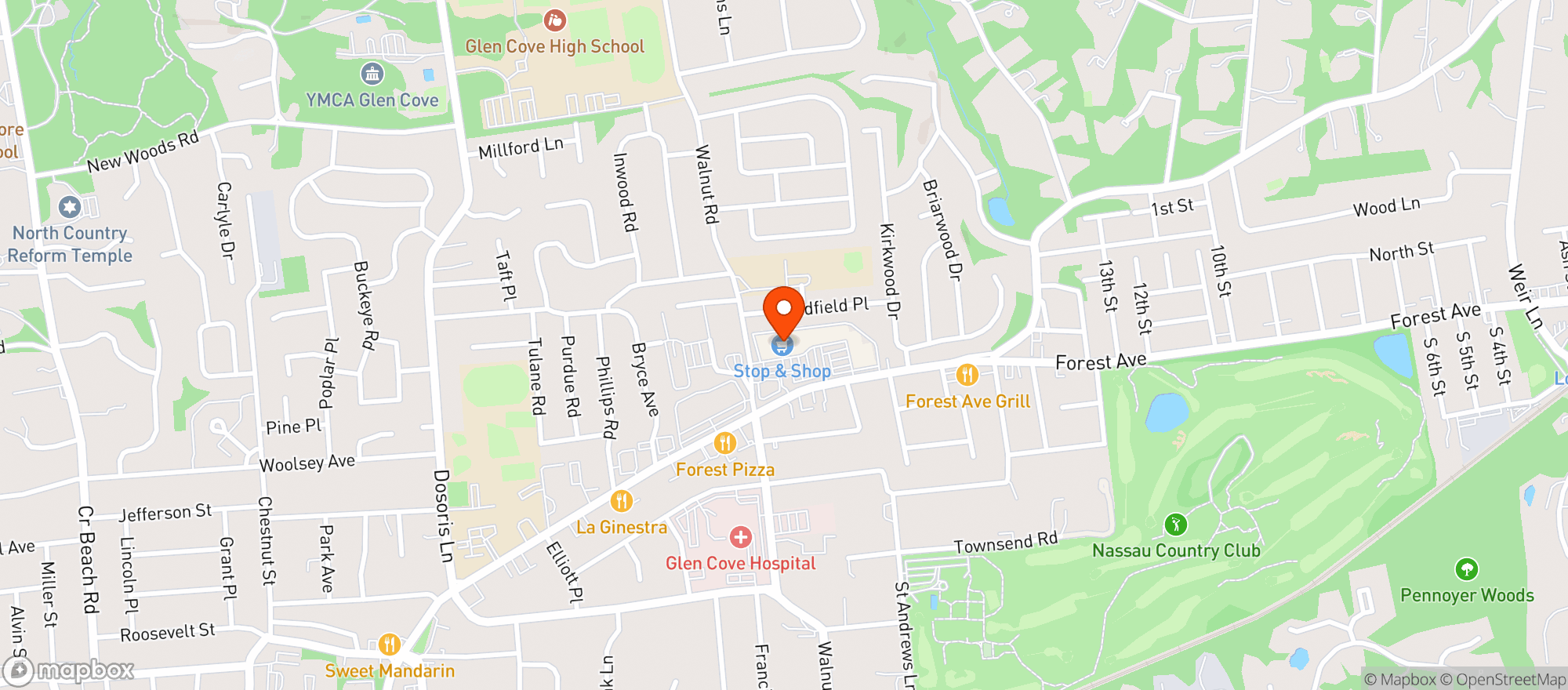 Map showing Stop & Shop - 0542 - Glen Cove