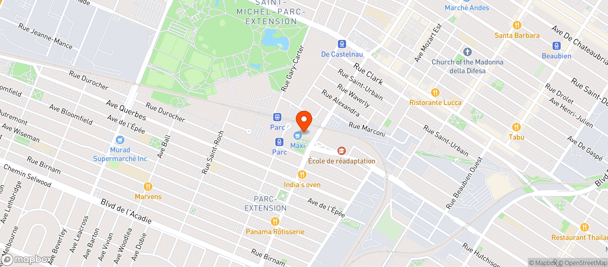 Map showing Provigo #8808