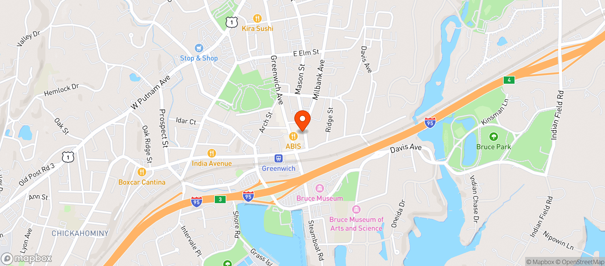 Map showing BRUCE PARKS LIQUOR