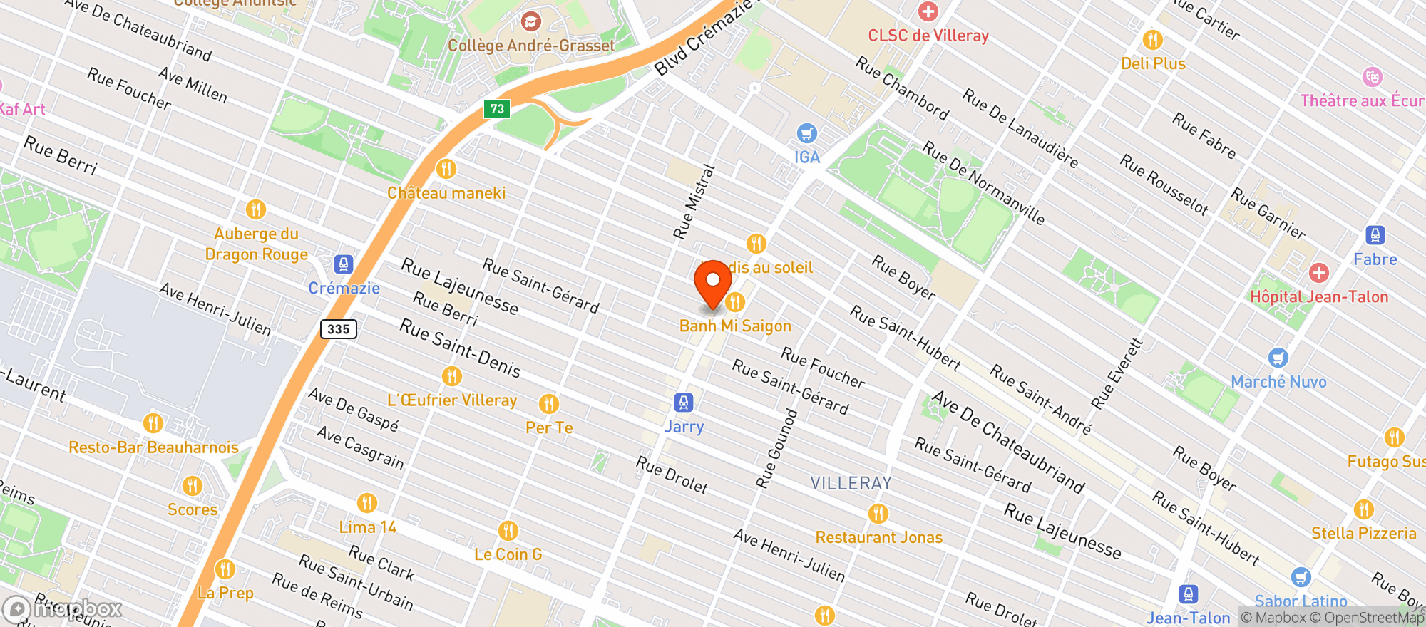 Map showing Fruiterie Tsikinis