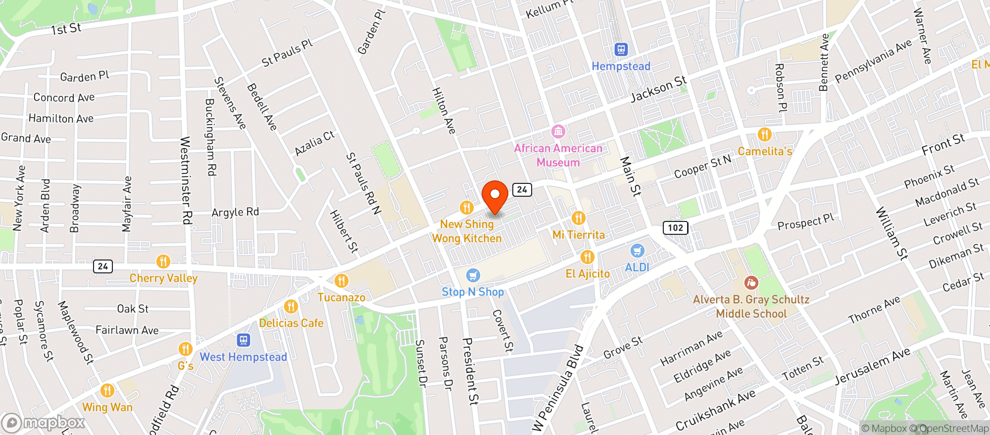 Map showing Gnc