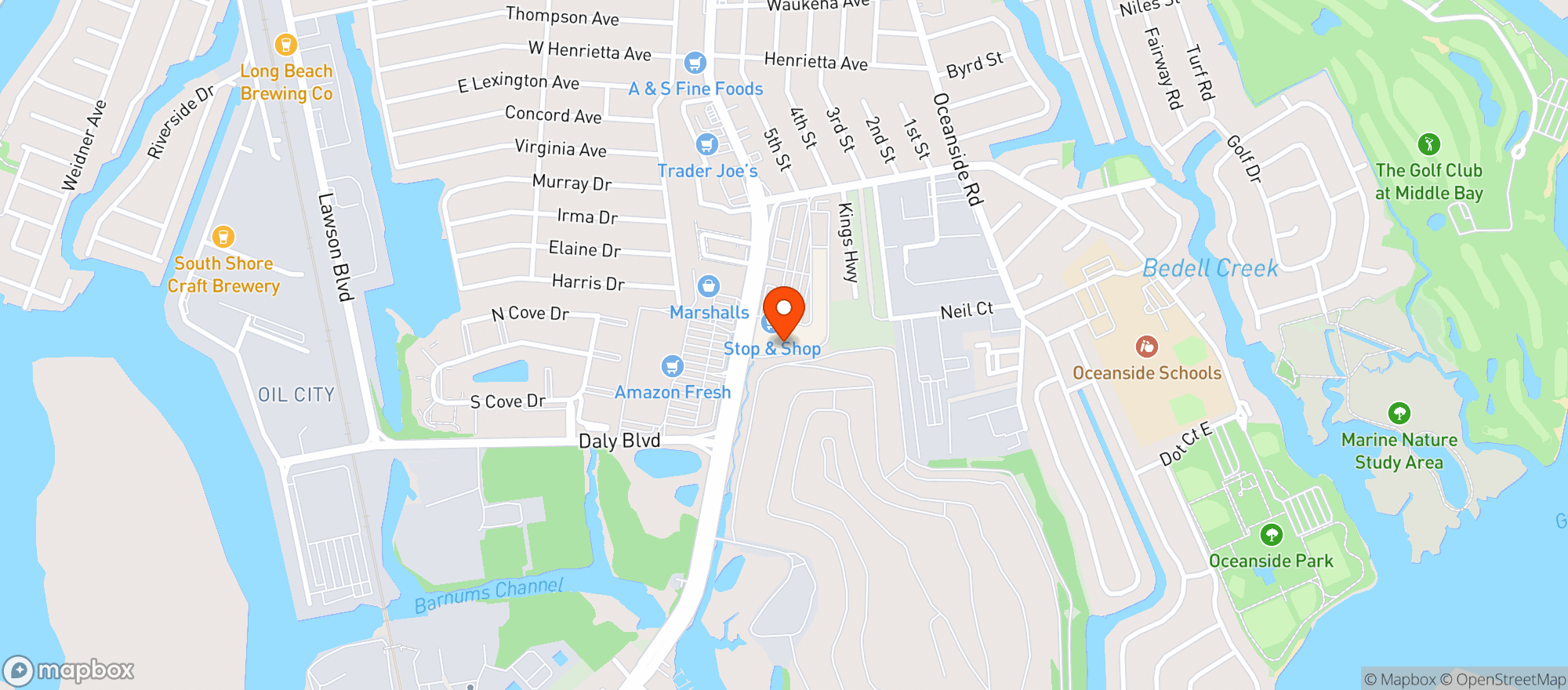 Map showing Stop And Shop