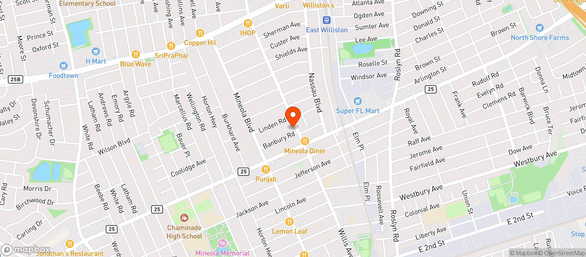 Map showing Irish American Soc Of Nassau