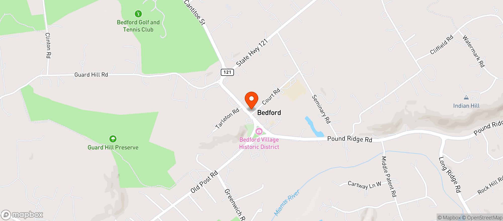 Map showing Mast Market Bedford