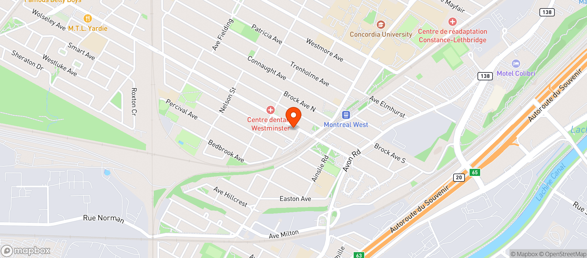 Map showing QUALITY FRUIT BOWL(a verifier