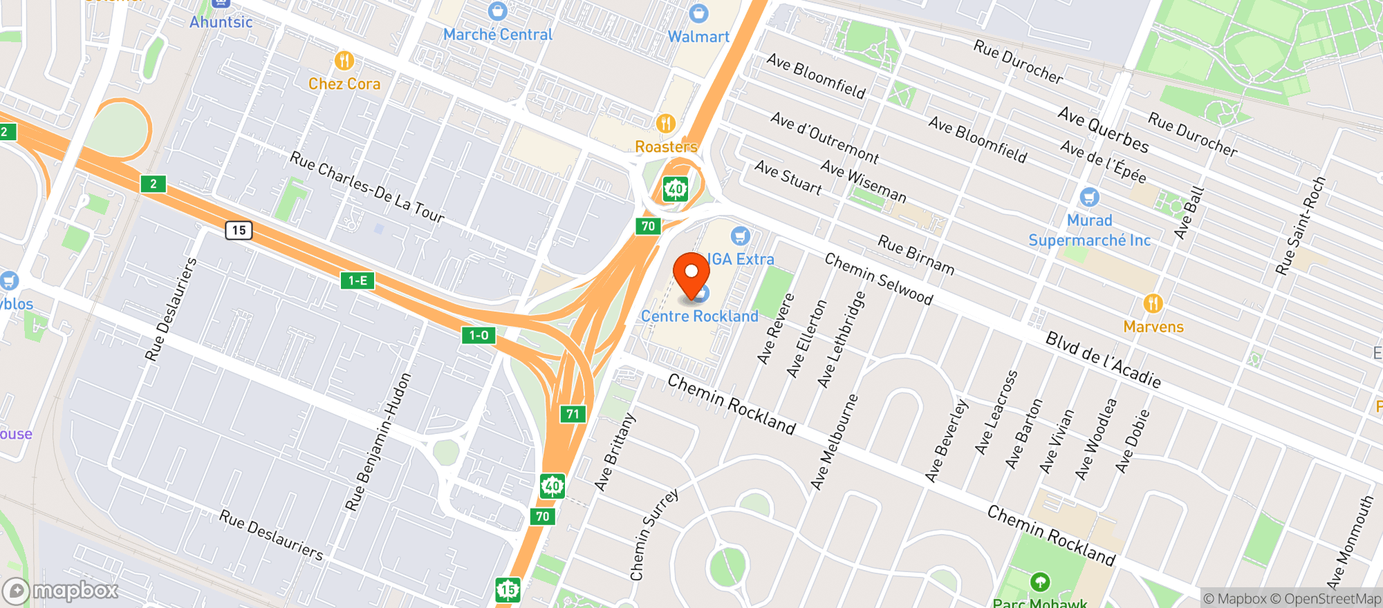 Map showing IGA extra Affilie #525
