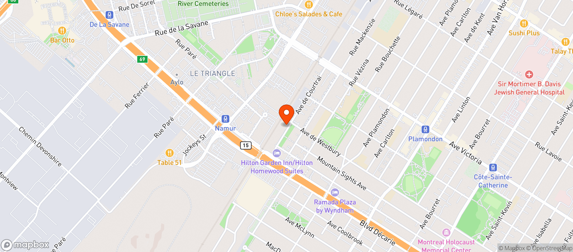 Map showing Supermarché Pa (Ave Courtrai)