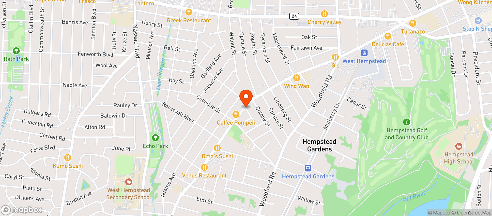 Map showing LightweightNYC