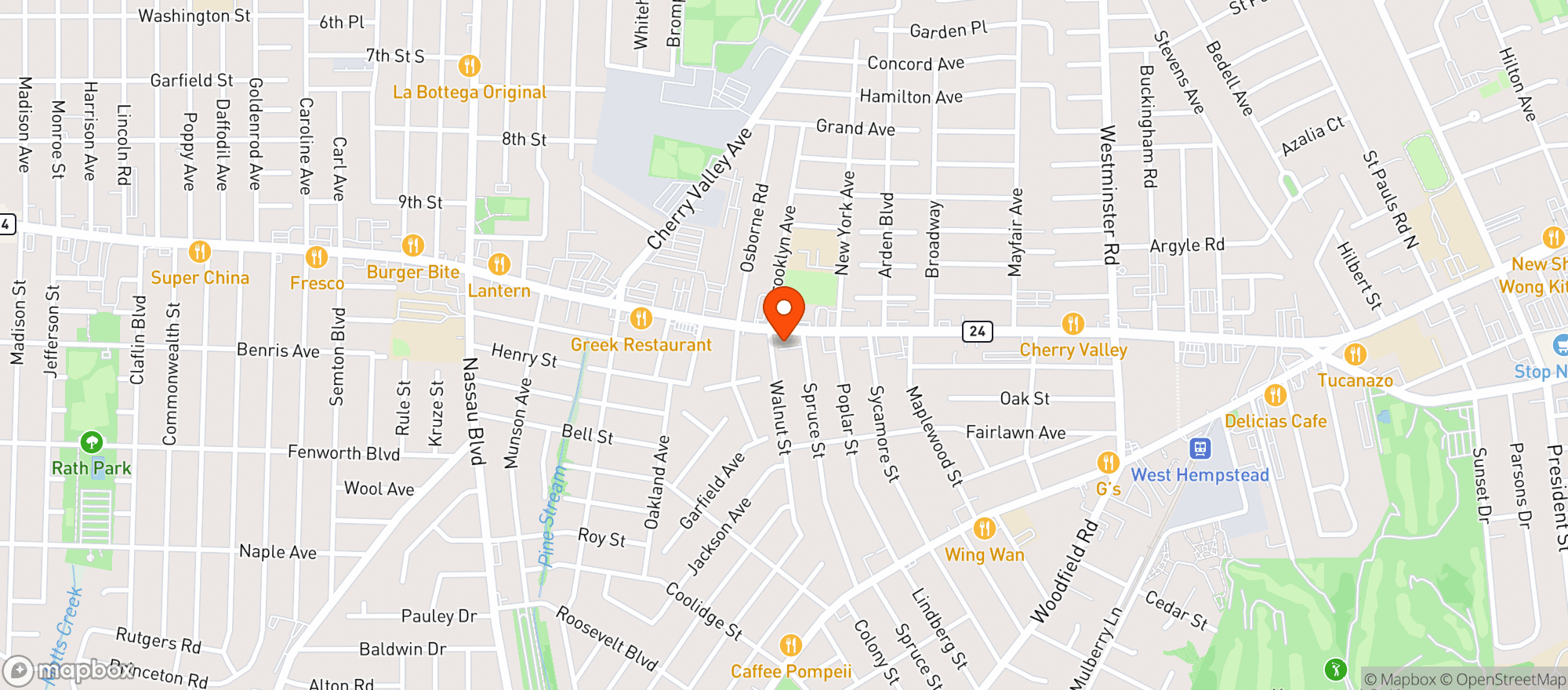 Map showing CONNOLLY BEVERAGE
