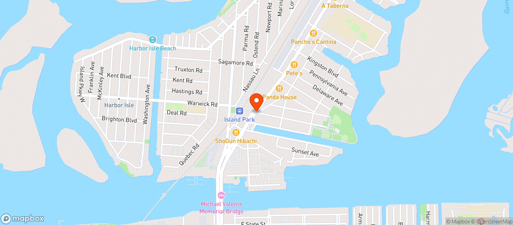 Map showing E SMOKE & BEER ISLAND PARK