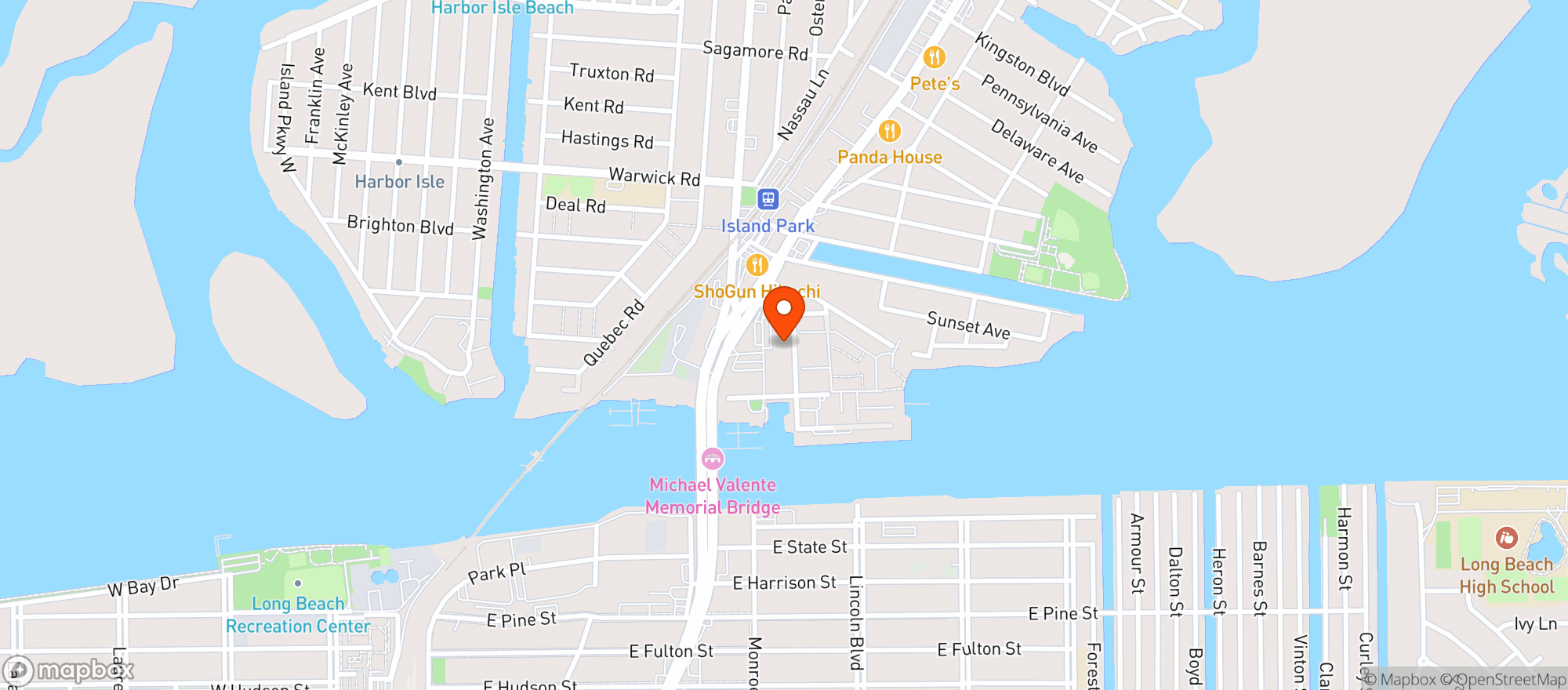 Map showing LMG Liquor LLC / LWW Island Park