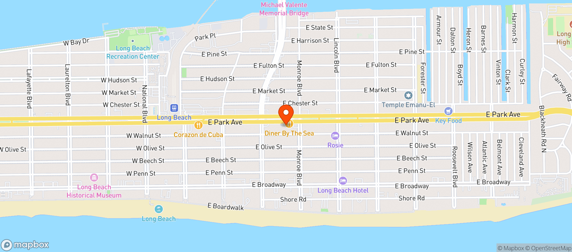 Map showing Park Avenue Wine